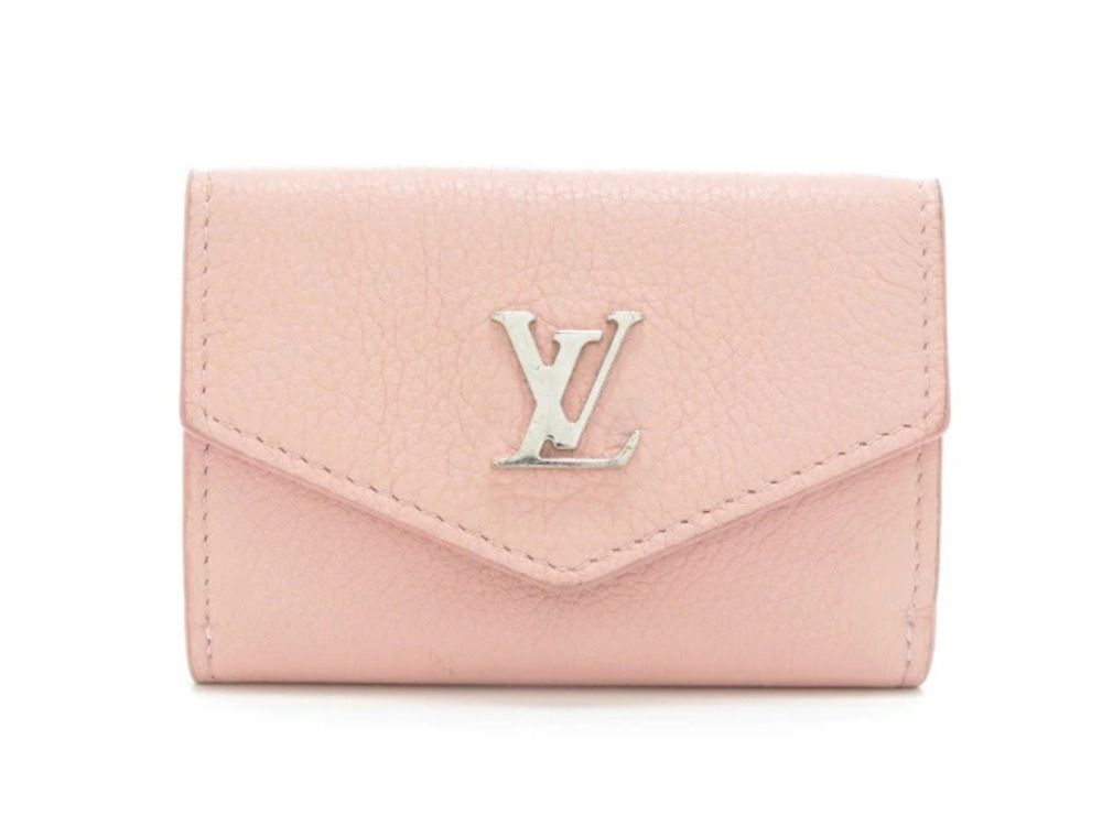 LOUIS VUITTON Portefeuille Lock Compact Double Snap Wallet Rose Pink Ballerine